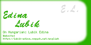 edina lubik business card